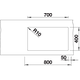 Blanco Subline 700-U level zacht wit manueel