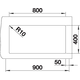 Blanco Subline 800-U rotSilgranitijs manueel