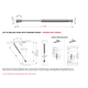 Piston á gaz K12 lift up160N ouverture automatique 