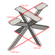 Tafelonderstel spin 4x10 mat zwart h.72xb.90xl.140
