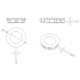 Solo ledspot d.58mm 2.4w 3000K 230V RVS-look+ 2 M + 2 meter kabel zonder stekker