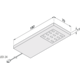 Hera set 2 x slim-pad Led 5w 24V 3000K look inox +transfo 15W