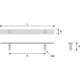 Poignée tool ea128 l176 zamac look inox 