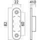 Xinnix nz magnetische sluiting 82x22 grijs