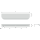 Poignée edge round alu asp inox df 2x80mm L 200mm 