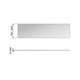 Chic line set face/dos verre l. 670  h.161  p.4mm 