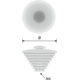 Bouton d.29mm chrome 