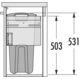 Hailo Laundry Carrier sdb k.45 33l gris 