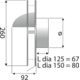 Paneir kappa jalousie inox/blanc d.150mm 