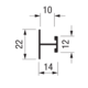 Profil-H horizontal PRH10V Terra 4m alu noir  