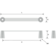 Poignée buffer ea160 l182 zamac gunmetal 