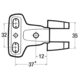 Projectsch.arm mb-6510 12,5mm 230° nikkel