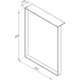 U-poot aanbouwtafel chr. h=900mm/b=700mm