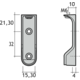 Support tube sl781 oval m6x25 nickele  