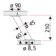 Barsteun bari d.45mm rvs