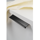 Greep WING BA128 L200 aluminium geborsteld zwart