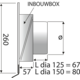 Paneir kappa jalousie inox/blanc d.125mm 