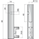 Support droite pour barre de penderie Linear 2 noir