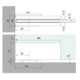 Kit penture pivotante oléohydraulique, pour verres 8/12, inox brillant