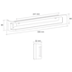 Porte-torchons fixe noir mat l.336 mm 
