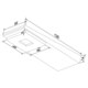 Set quadrat Led alu set 2 x 3W + interrupteur 