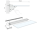 Mono teo led tablette verre 600mm 3W 230V 4000K 