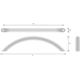 Booggreep RVS ba 160 L 180mm h36mm
