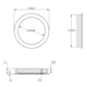 Cuvette a entailler rond d.64.5 noir 