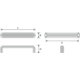 Poignée honey zamak noir mat ea320mm l332mm 