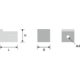 Bouton indri inox noir mat l25mm 