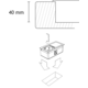 Versahit mono 1st nl/d/l rvs+ kabel 2000 mm + kabel 2000 mm