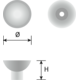 Bouton tazza ø50x30 zamac noir mat 