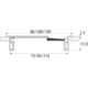 Kabeldoorvoer Exit alu 100x300x13.5mm+deksel