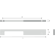 Poignee drimo 160mm aluminium / inox-look asymmetr ique 