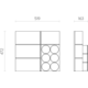 Filo tiroir haut + pots en verre V6 60 noir 