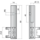 Support coin pour barre de penderie Linear 2 noir