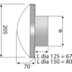 Paneir delta jalousie inox/blanc d.125mm 