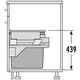 Poubelle hailo eurocargo-S 45cm 2 x 19l