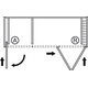 Hawa Folding Concepta 3 portes noir gauche 3ième porte a commander en supplement