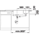 Blanco Delta II wit automatische bediening