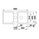 Blanco Adira 6 S-F rock grey automatische bediening