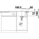 Blanco Axia III 45 S zwart automatische bediening