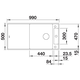 Blanco Axia III XL 6 S-F antraciet automatische bediening