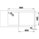 Blanco spoeltafel Axia III XL 6 S antr auto+pl gla