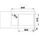 Spoeltafel Favum XL 6 S Silgranit cafe manueel