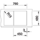 Blanco spoeltafel metra 45 s café auto.
