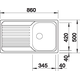 Blanco spoeltafel tipo 45 s naturel