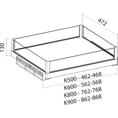 Tf-line tiroir verre anthracite 