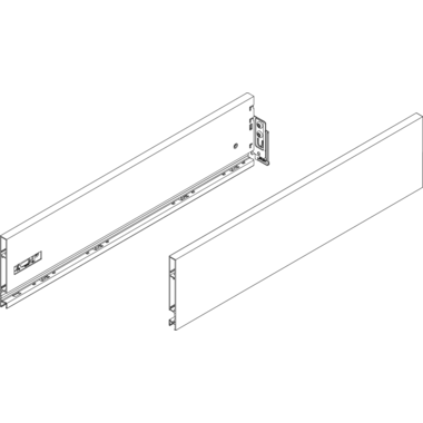 Vionaro set zijwand zilver h121