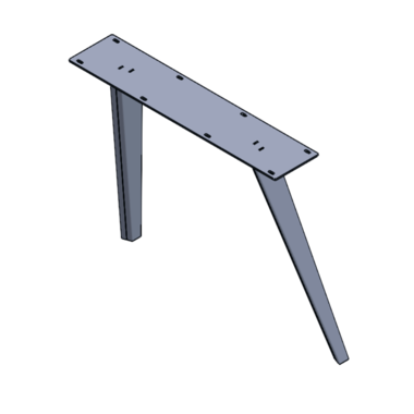 Pietement spider u  72x10x85 noir mat 